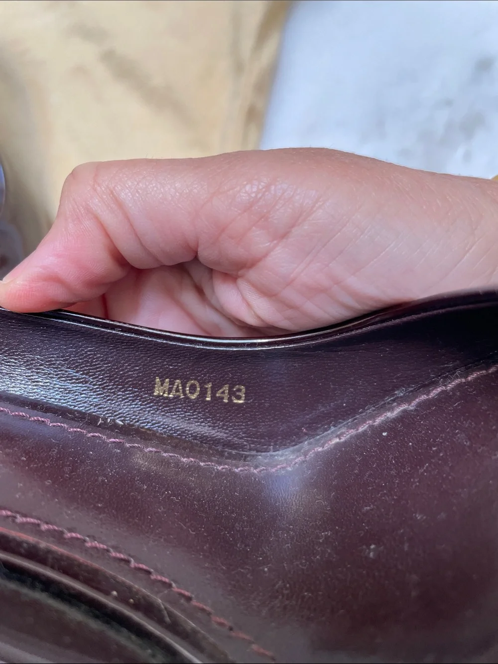 Louis Vuitton Brown Patent Peep-Toe Stiletto Heels with Gold Hardware